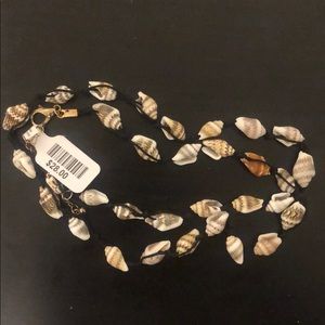 Free people shell necklace in black